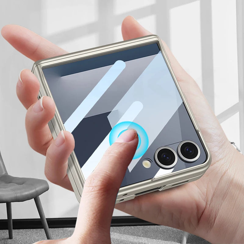 Magnetic Hinge Armor Case — MagSafe Charging - Ring Holder & Outer Screen Protection | Samsung Galaxy Z Flip 7