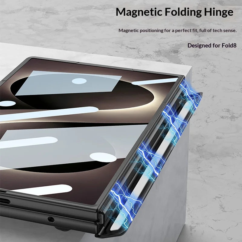 Clear Magnetic Case | Built-in Screen Protector & Magnetic Stylus Slot |  Z Fold 8 Ultra