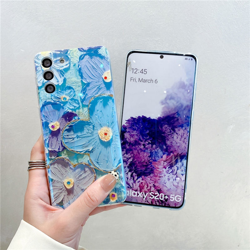 Art Painting Flowers Phone Case For Samsung S Series