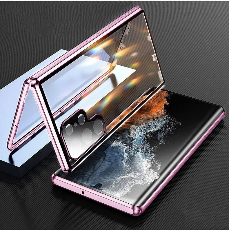 Luxury 360 Magnetic Adsorption Case For Galaxy S23 Series