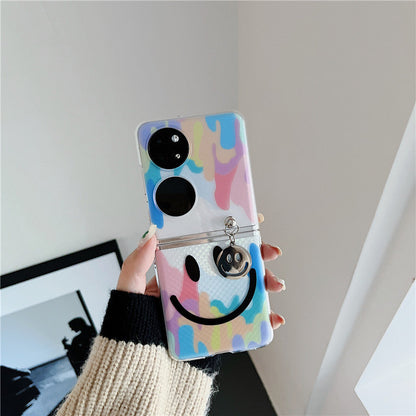 Cute Watercolor Smile Pendant Phone Case For Huawei P50 Pocket