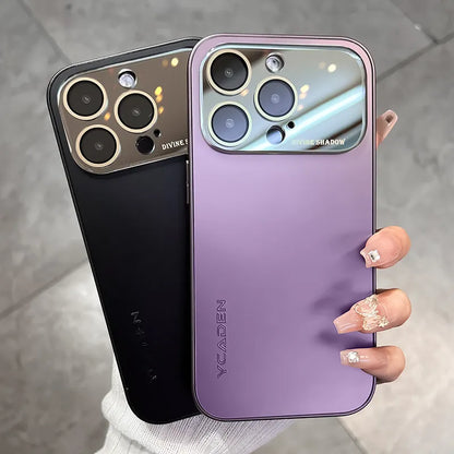Luxury Camera Lens Glass Full Protect Matte Phone Case for iPhone