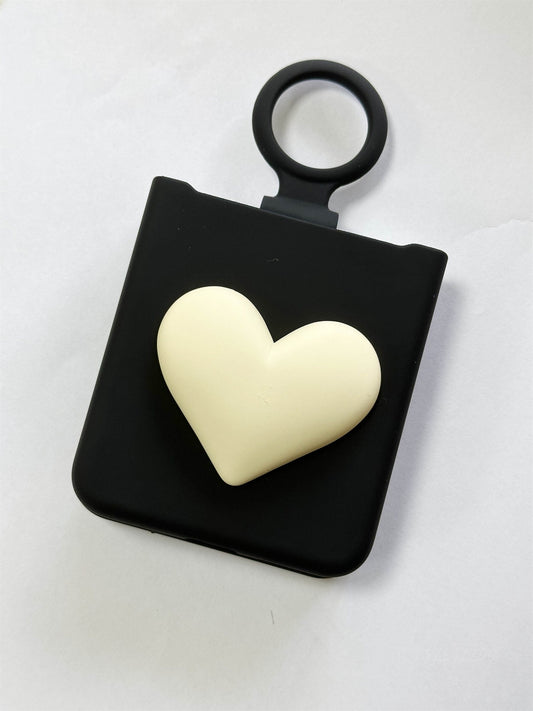 Korean Luxury  Ring Case with 3D Love Heart  For Z Flip 4 & 3