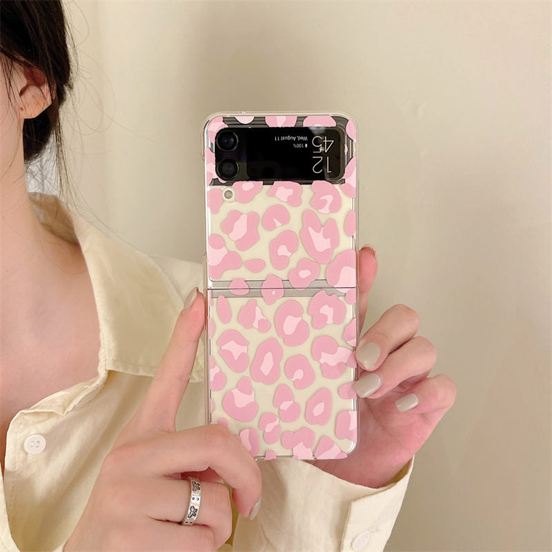 Pink Leopard Luxury Phone Case for Samsung Galaxy Z