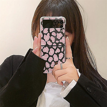 Pink Leopard Luxury Phone Case for Samsung Galaxy Z